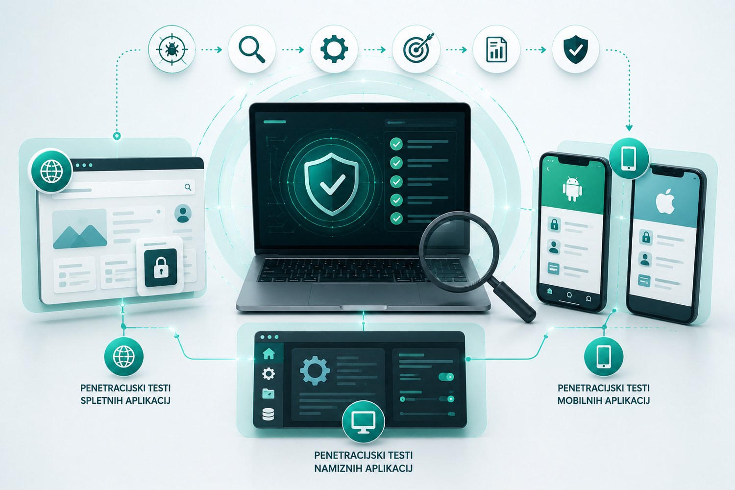 Penetration testing of web, mobile and desktop applications